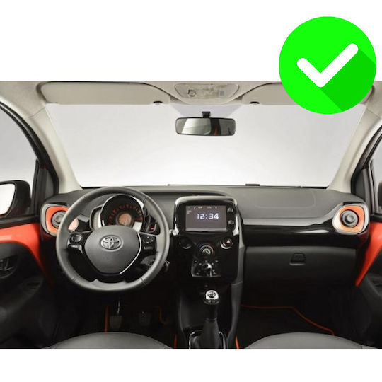 Carmedia Auto-Audiosystem für Peugeot 108 Toyota Aygo Citroen C1 2014 (Bluetooth/USB/WiFi/GPS/Apple-Carplay/Android-Auto) mit Touchscreen 12.3"