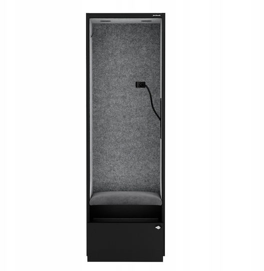 Jan Nowak Cabină Acustică Sally Mentalbox 600 Mm Corp Negru Scaun Gri