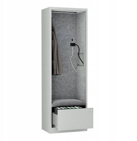Jan Nowak Cabină Acustică Sally Mentalbox 600 Mm Corp Gri Scaun Gri