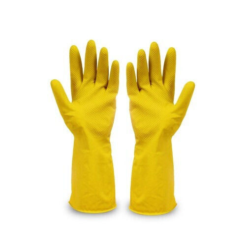 Paclan Latex Cleaning Gloves Extra Large Yellow