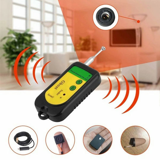Detector de camere de supraveghere 100-2400 MHz Negru
