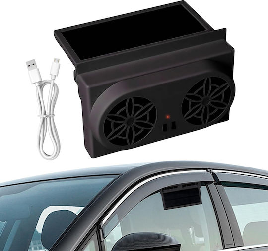 Ventilator de geam auto Portabil cu Încărcare Solară Design Ușor de Instalată Durabil Reduce Căldura și Promovează Circulația Aerului Ventilator de Evacuare cu Consum Redus de Energie Negru