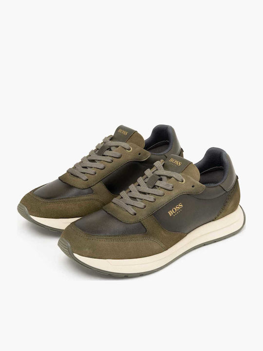 Sneakers pentru bărbați verde măsliniu