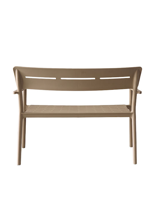 Bancă de exterior din polipropilenă 117x60x83cm