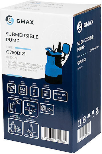 Gmax Водна помпа 750 W 0930022