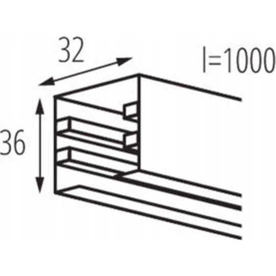 Kanlux Prescot LED-Streifen Aluminiumprofil 100cm
