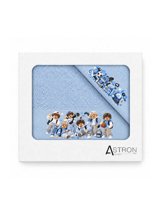 Astron Italy Babyhandtuch-Set 2 Stück Blau mit einem Gewicht von 500 g/m²