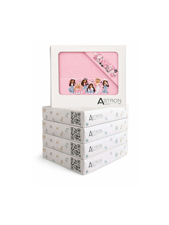Astron Italy Babyhandtuch-Set 2 Stück Pink mit einem Gewicht von 500 g/m²