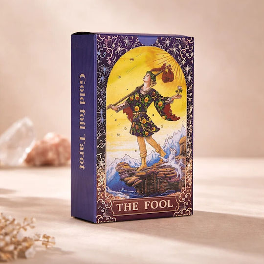 Authentic Tarot Cards Instructions for Use Blue Foil Mandala 78 Cards+Book