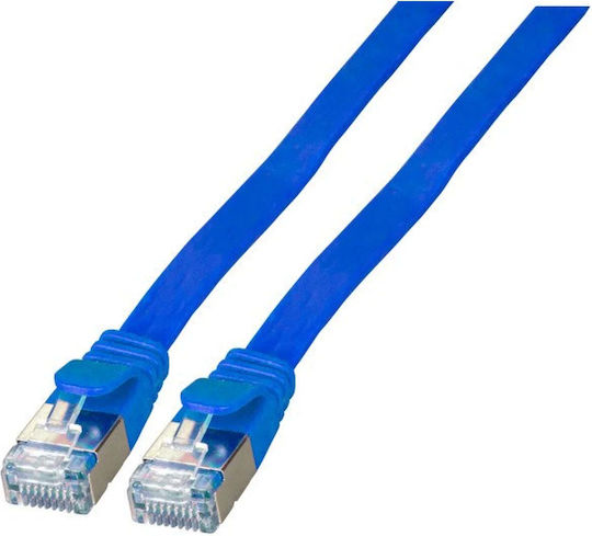 EFB Flat U/FTP (STP) Cat.6a (Gigabit) Καλώδιο Δικτύου Ethernet 0.15m Μπλε