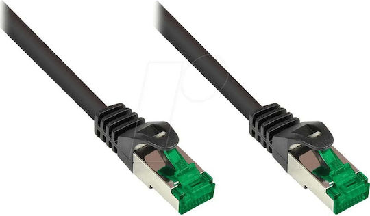 Alcasa S/FTP Cat.6a (Gigabit) Мрежов Кабел Ethernet Външен 10м Черен