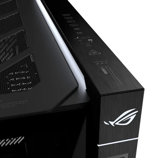 ROG Cronox Gaming Midi Tower Computer Case with Side Window Black