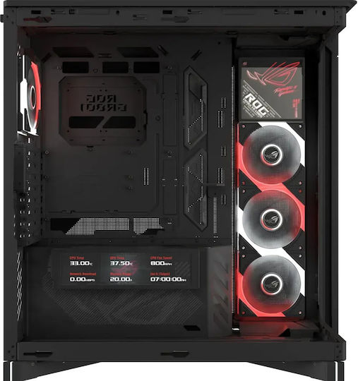 ROG Cronox Gaming Midi Tower Computer Case with Side Window Black