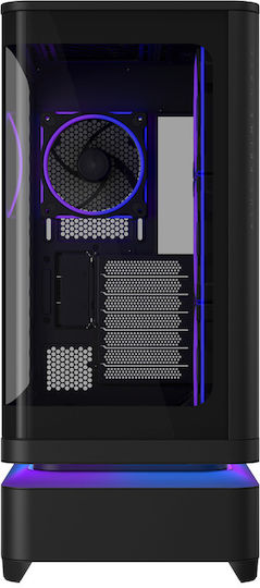 Prime AP304 Gaming Midi Tower Computer Case with Side Window Black