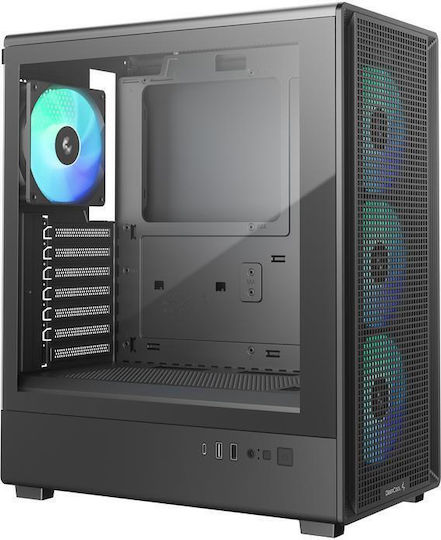 CC550 Gaming Midi Tower Computer Case with Side Window Black
