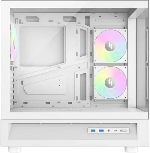 GameMax NEX C51 Computergehäuse mit Seitenfenster Weiß