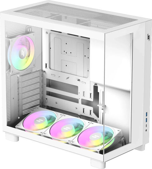 GameMax NEX C53 WH Computergehäuse mit Seitenfenster Weiß