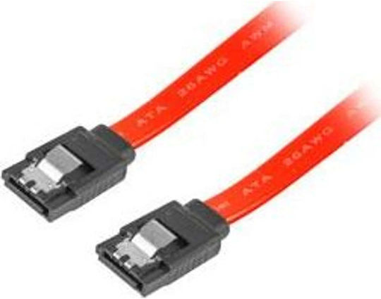 Lanberg 7-Pin SATA II - 7-Pin SATA II 50cm Κόκκινο CA-SASA-14CC-0050-R