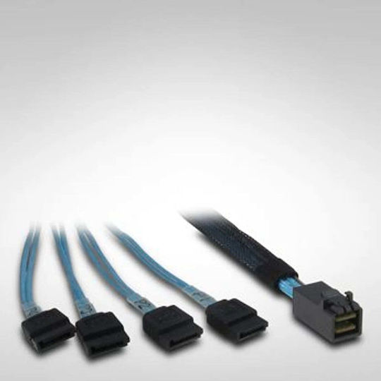 Inter-Tech Sata Negru Negru Albastru Mini SAS 7 Pini SATA III 50cm Negru 88885003