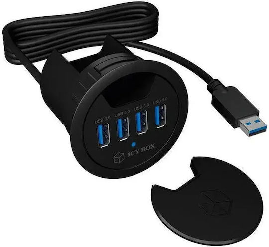 Icy Box Hub 4 Porturi USB 3.0 cu Conectare USB-A