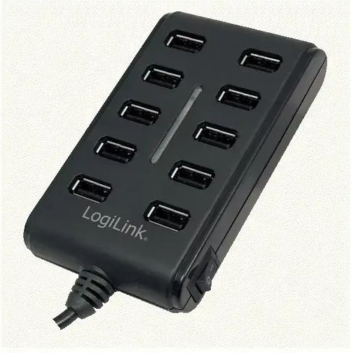 LogiLink USB Hub 10 Ports USB 2.0 with USB-A Connection