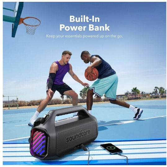 Anker Soundcore Boom 2 Plus Neue Version Wasserfestes Bluetooth Lautsprecher 140W mit Betriebszeiten bis zu 20 Stunden Schwarz
