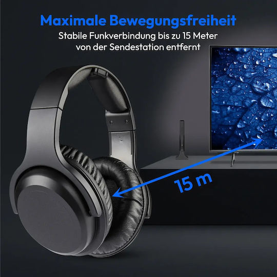 Medion LIFE HS-1 Wireless Over Ear Headphones Black
