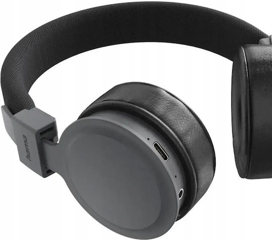 HAMA Freedom Lit III Kabellose / Verkabelte On Ear Kopfhörer mit 15 Stunden Wiedergabezeit Schwarz
