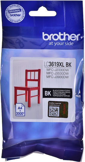 Brother Γνήσιο Μελάνι Εκτυπωτή InkJet Μαύρο (LC-3619XLBK)