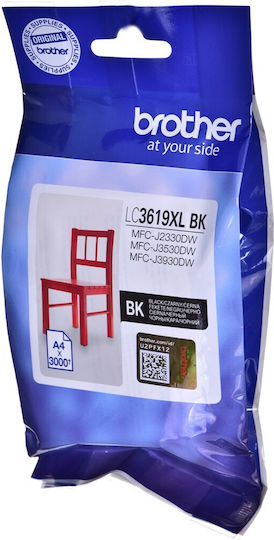 Brother Γνήσιο Μελάνι Εκτυπωτή InkJet Μαύρο (LC-3619XLBK)