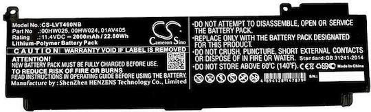 MultiEnergy Съвместима Батерия за Lenovo ThinkPad T460s с 2000mAh