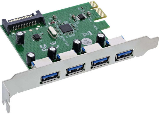 InLine Κάρτα PCIe σε θύρα SATA / USB 3.2 / USB 2.0