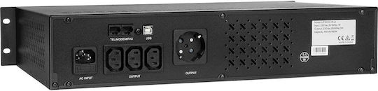 East AT-UPS650R-RACK Unitate UPS Linie Interactivă 650VA 360W cu 3 Prize IEC