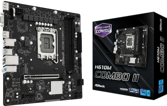 H610M Combo II Дънна платка Micro ATX със Intel 1700 Сокет 90-MXBUN0-A0UAYZ