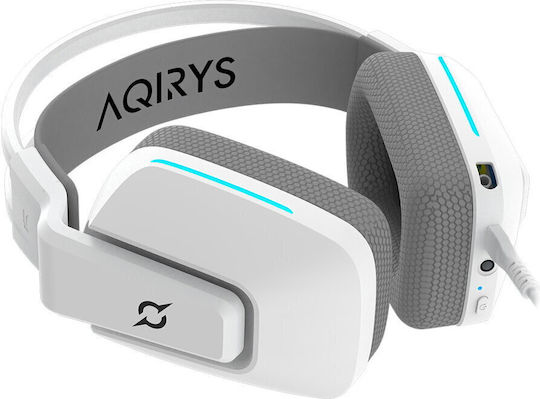 Aqirys Alya Over Ear Гейминг Слушалки с Свързаност 2x3,5 мм / 3,5 мм / USB Бели за Nintendo Switch / PC / XBOX