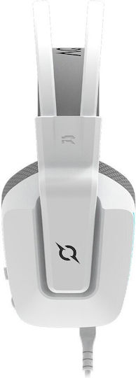 Aqirys Alya Over Ear Гейминг Слушалки с Свързаност 2x3,5 мм / 3,5 мм / USB Бели за Nintendo Switch / PC / XBOX