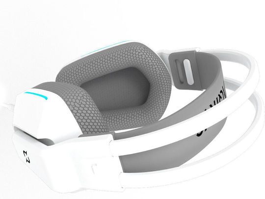 Aqirys Alya Over Ear Гейминг Слушалки с Свързаност 2x3,5 мм / 3,5 мм / USB Бели за Nintendo Switch / PC / XBOX