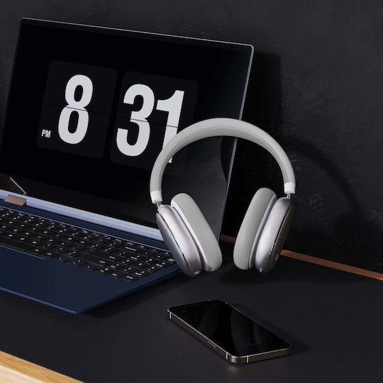 Redragon Vibecore 700NC Ασύρματο On Ear Gaming Headset με σύνδεση 3.5mm / Bluetooth Λευκό