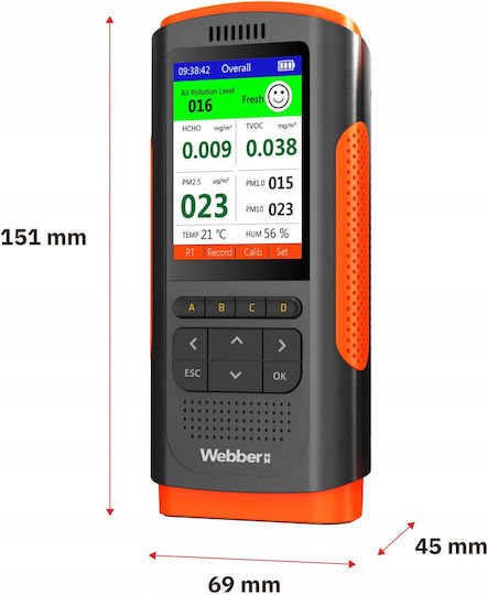 Webber Μετρητής Αερίου PM2.5