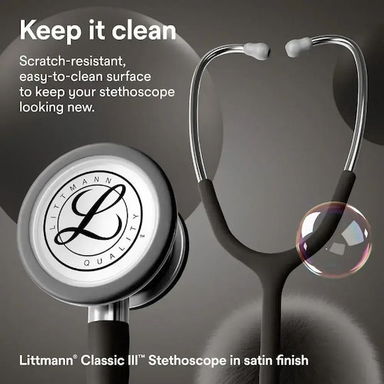 3M Littmann Classic III Stethoscope with Double Chestpiece Black