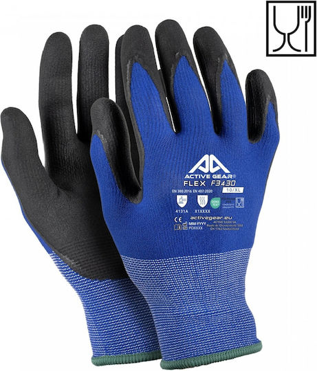 Active Gear Blaue Nitril-Arbeitshandschuhe