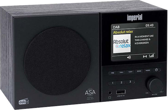 Imperial Dabman Επιτραπέζιο Ραδιόφωνο DAB+ με Bluetooth και USB Μαύρο