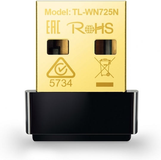 TP-LINK TL-WN725N USB Network Adapter with Wireless Wi-Fi Connection 150Mbps (v3)
