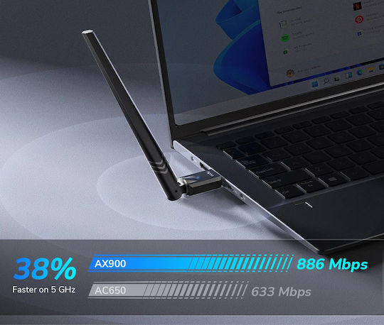 Cudy WU900H Adaptor de rețea USB cu Conexiune Wireless Wi-Fi