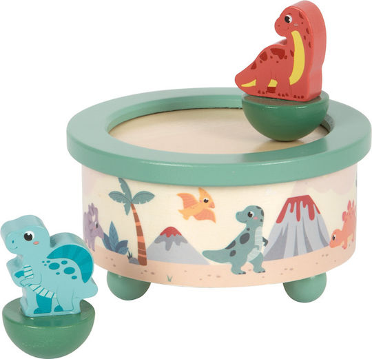 Wooden Dinosaur Musical Box for Newborns