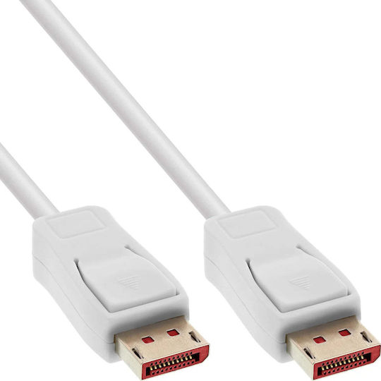 InLine Кабел DisplayPort мъжки - DisplayPort мъжки 2m Бял