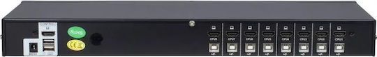 Inter-Tech AS-9108HA KVM & Data Switch με HDMI / USB / USB-B