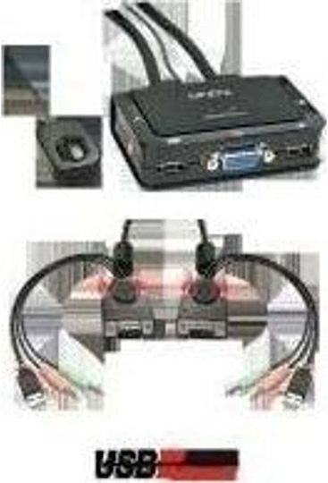 Lindy 42342 KVM И Превключвател На Данни С VGA USB 2.0 Аудио