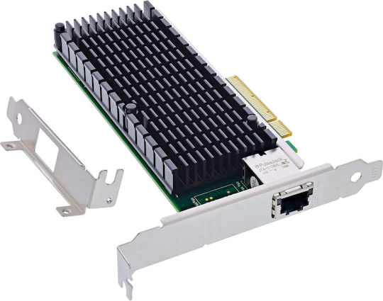 Inline 10-Gigabit Netzwerkkarte 1x Rj45 10gb/s PCl-e X8 Inklusive Lp Slot Halterung