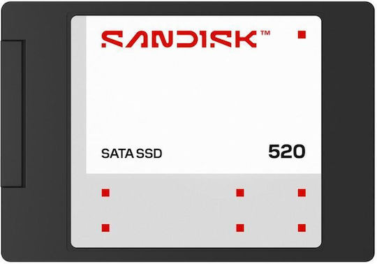 Sandisk 520 SSD 1TB τύπου 2.5'' με σύνδεση SATA III SDSS51100TAB-000G0